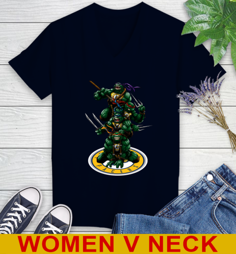 NBA Basketball Indiana Pacers Teenage Mutant Ninja Turtles Shirt Women's V-Neck T-Shirt 3