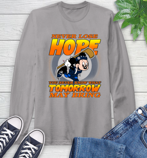 Winnipeg Jets NHL Hockey ootball Mickey Disney Never Lose Hope Long Sleeve T-Shirt 6
