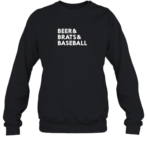Beer Brats Baseball Summer Ampersand List Sweatshirt