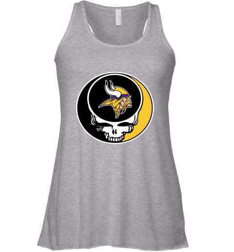 NFL Minnesota Vikings Grateful Dead Rock Band Football Sports Z8BzUXUyv3I flowy tank 32 95 151514 front athletic heather