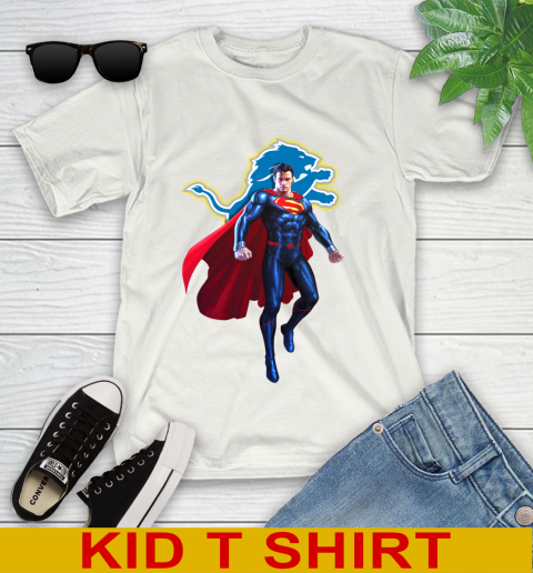 NFL Superman DC Sports Football Detroit Lions Youth T-Shirt