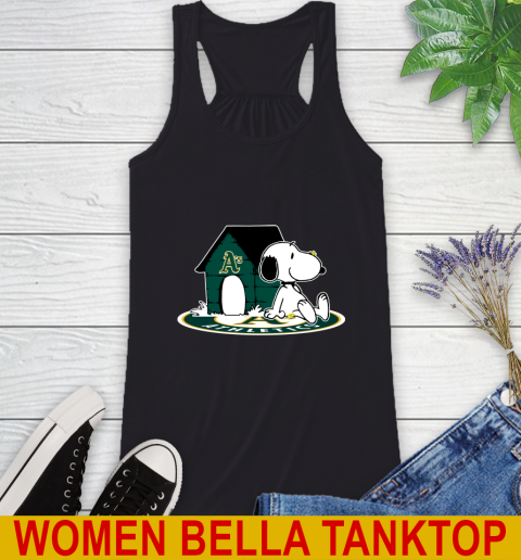MLB Baseball Oakland Athletics Snoopy The Peanuts Movie Shirt Racerback Tank 2