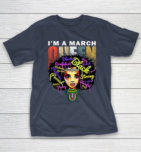 Womens March Birthday Queen Shirts For Women - African Black Girl T-Shirt Womens March Birthday Queen Shirts For Women - African Black Girl T-Shirt