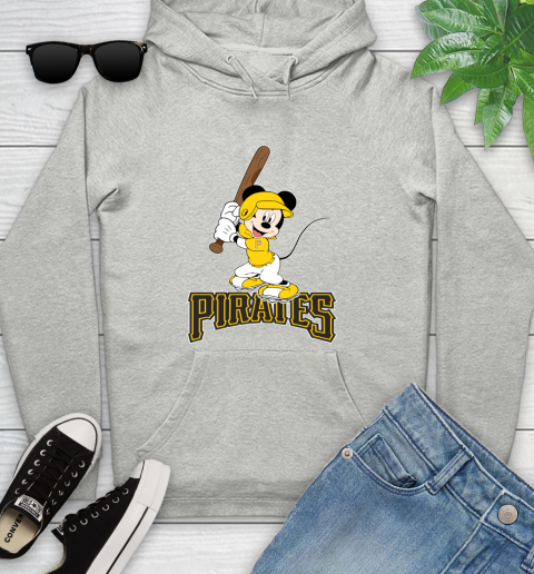 MLB Baseball Pittsburgh Pirates Cheerful Mickey Mouse Shirt Youth Hoodie 2
