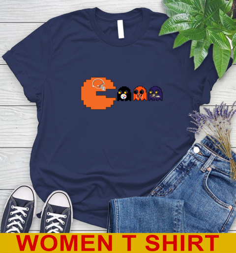 Cleveland Browns NFL Football Pac Man Champion Women's T-Shirt 12