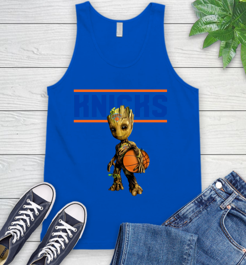 New York Knicks NBA Basketball Groot Marvel Guardians Of The Galaxy Tank Top 5
