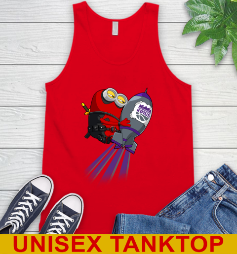 NBA Basketball Sacramento Kings Deadpool Minion Marvel Shirt Tank Top 5