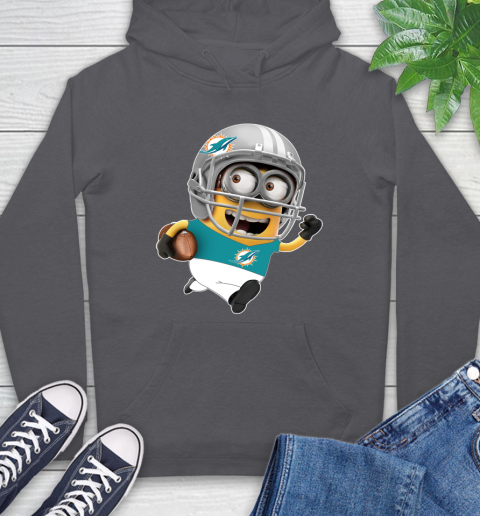 NFL Miami Dolphins Minions Disney Football Sports Hoodie 7