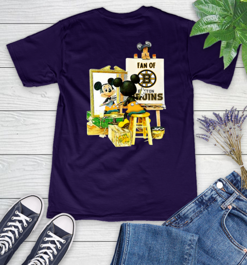NHL Hockey Boston Bruins Mickey Drawing Shirt 74