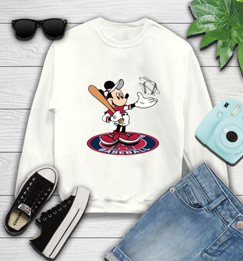 MLB Baseball Los Angeles Angels Cheerful Mickey Disney Shirt Sweatshirt 2