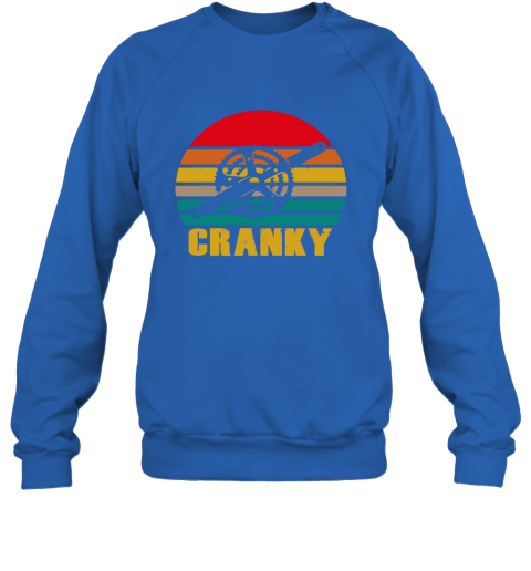 Bicycle Cranky Cycling Lovers Sunset Vintage Sweatshirt