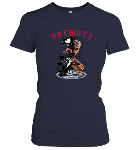 NFL New England Patriots Football Venom Groot Guardians Of The Galaxy I8AX7oIBsrt ladies t shirt 20 95 151514 front navy