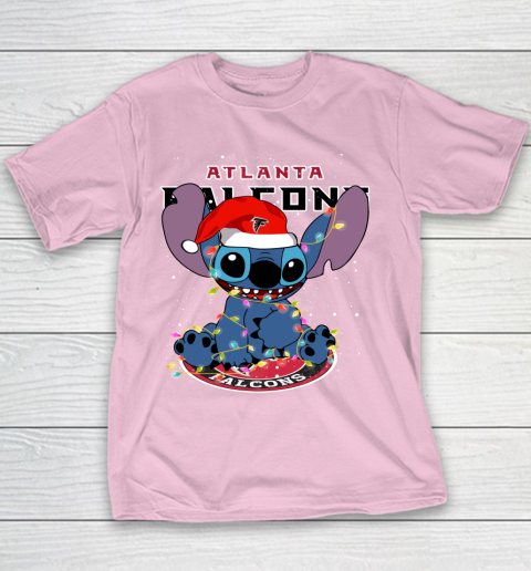 Atlanta Falcons NFL Football noel stitch Christmas Youth T-Shirt 5