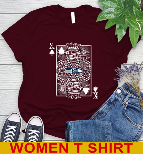 Seattle Seahawks NFL Football The King Of Spades Death Cards Shirt Women's T-Shirt 7 Seattle Seahawks NFL Football The King Of Spades Death Cards Shirt Women's T-Shirt - Image 7