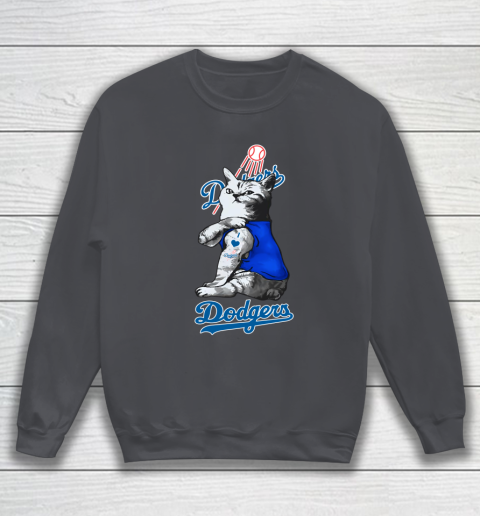 MLB Baseball My Cat Loves Los Angeles Dodgers Sweatshirt 4