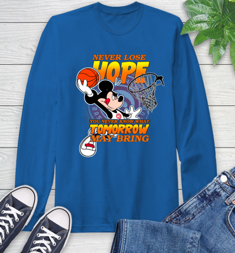 Atlanta Hawks NBA Basketball Mickey Disney Never Lose Hope Long Sleeve T-Shirt 10