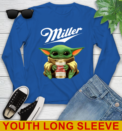 Star Wars Baby Yoda Hugs Miller High Life Beer Shirt 131