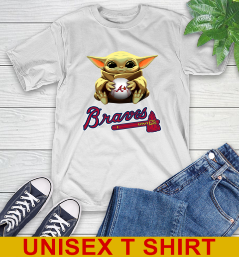 MLB Baseball Atlanta Braves Star Wars Baby Yoda Shirt