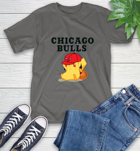 NBA Pikachu Basketball Sports Chicago Bulls T-Shirt 9