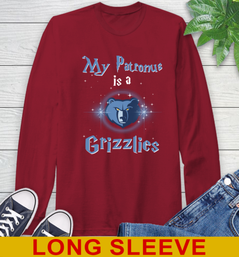NBA Basketball Harry Potter My Patronus Is A Memphis Grizzlies Long Sleeve T-Shirt 9