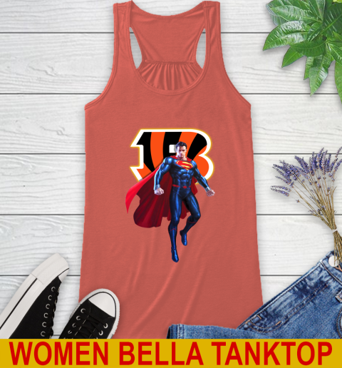NFL Superman DC Sports Football Cincinnati Bengals Racerback Tank 4