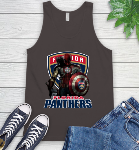 NHL Captain America Thor Spider Man Hawkeye Avengers Endgame Hockey Florida Panthers Tank Top 7