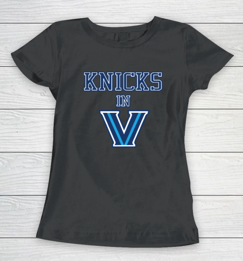 New York Knicks In V Villanova Wildcats Women's T-Shirt