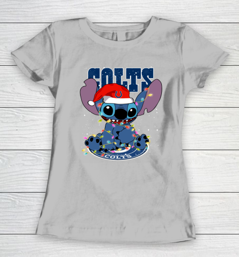 Indianapolis Colts NFL Football noel stitch Christmas Women's T-Shirt 3