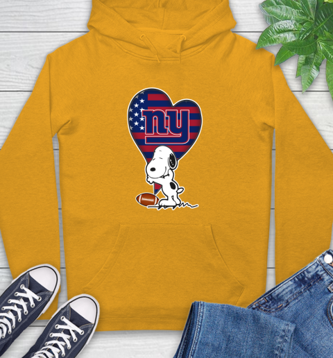New York Giants NFL Football The Peanuts Movie Adorable Snoopy Hoodie 3