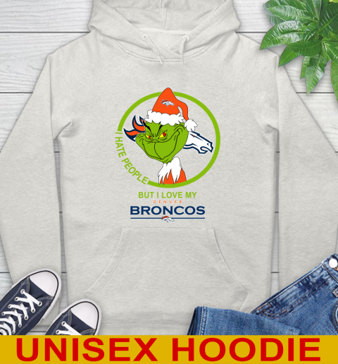 Denver Broncos NFL Christmas Grinch I Hate People But I Love My Favorite Football Team Hoodie 12