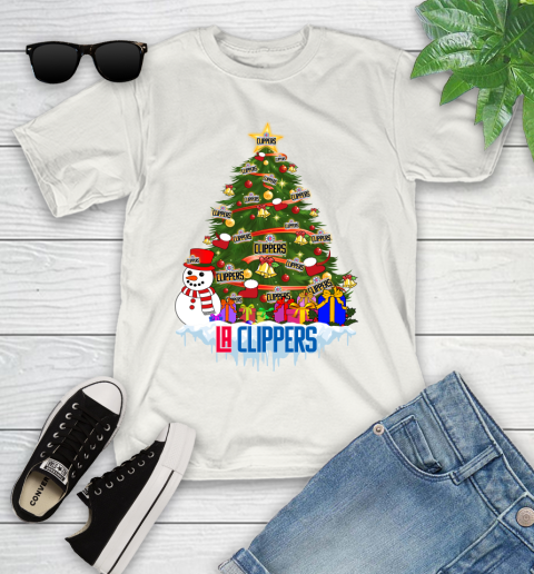 LA Clippers Merry Christmas NBA Basketball Sports Youth T-Shirt