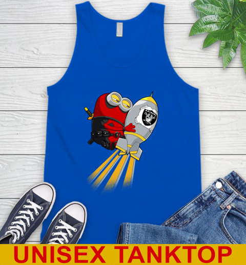 NFL Football Oakland Raiders Deadpool Minion Marvel Shirt Tank Top 4