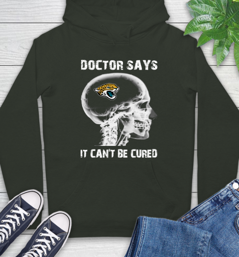 NFL Jacksonville Jaguars Football Skull It Can't Be Cured Shirt Hoodie 12