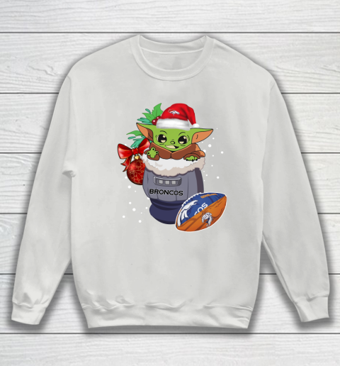 Denver Broncos Christmas Baby Yoda Star Wars Funny Happy NFL Sweatshirt 5
