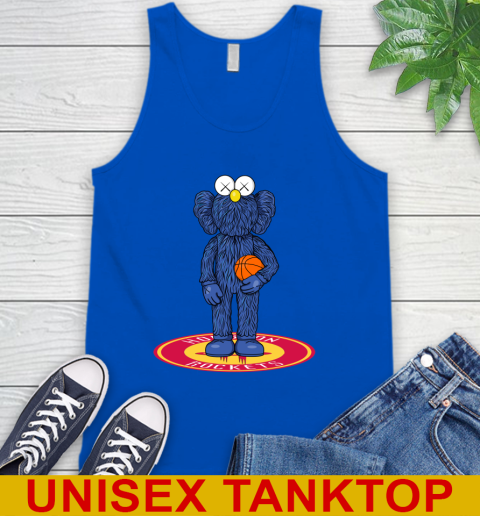 NBA Basketball Houston Rockets Kaws Bff Blue Figure Shirt Tank Top 5