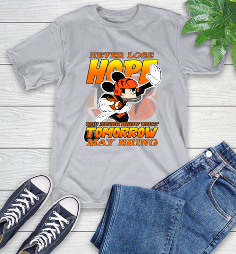 Cincinnati Bengals NFL Football Mickey Disney Never Lose Hope T-Shirt 6