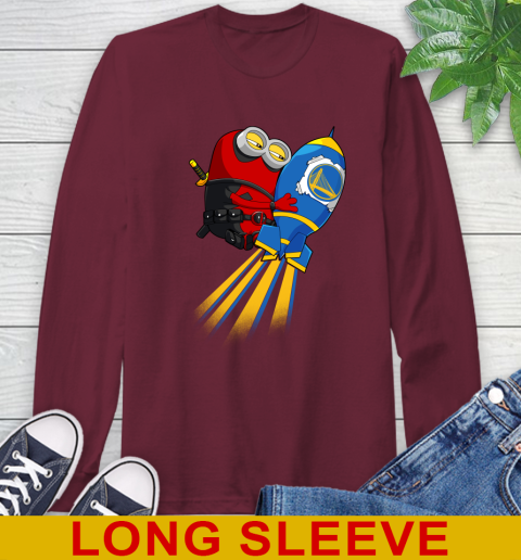 NBA Basketball Golden State Warriors Deadpool Minion Marvel Shirt Long Sleeve T-Shirt 7