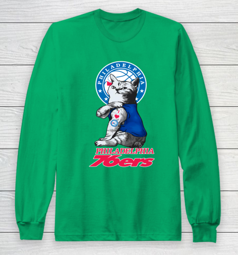 NBA Basketball My Cat Loves Philadelphia 76ers Long Sleeve T-Shirt 4