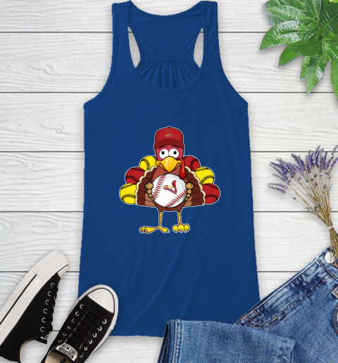 St.Louis Cardinals Turkey thanksgiving Racerback Tank 9