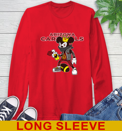Arizona Cardinals NFL Football Mickey Peace Sign Sports Long Sleeve T-Shirt 10
