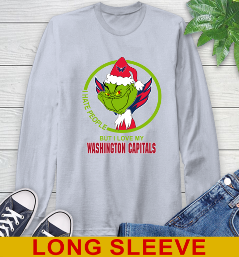 Washington Capitals NHL Christmas Grinch I Hate People But I Love My Favorite Hockey Team Long Sleeve T-Shirt 6