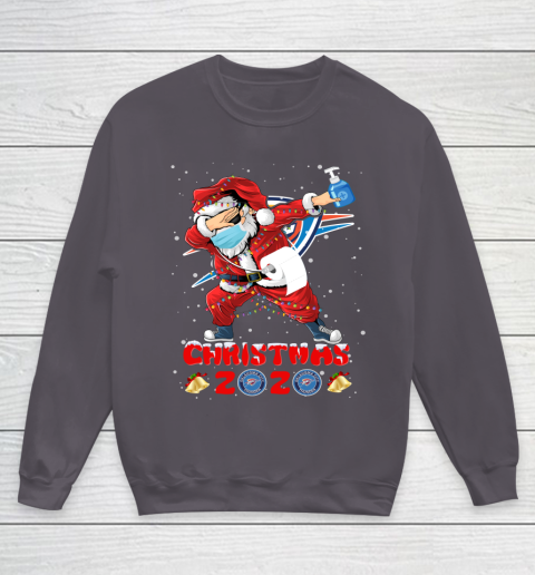Oklahoma City Thunder Funny Santa Claus Dabbing Christmas 2020 NBA Youth Sweatshirt 5