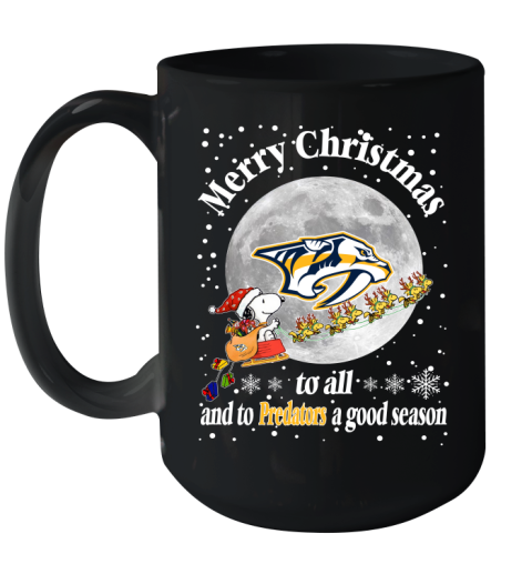 Nashville Predators Merry Christmas To All And To Predators A Good Season NHL Hockey Sports Ceramic Mug 15oz