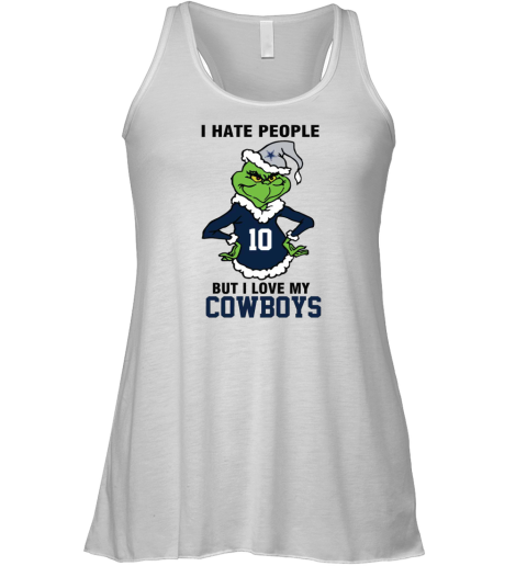 I Hate People But I Love My Cowboys Racerback Tank