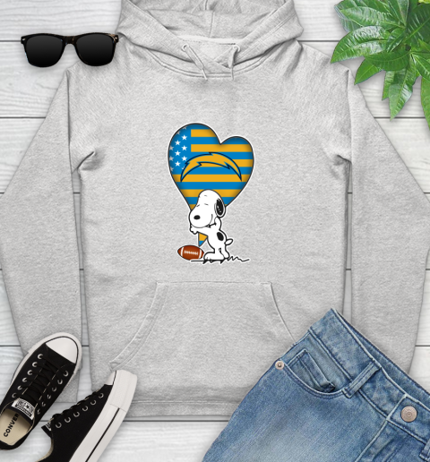 San Diego Chargers NFL Football The Peanuts Movie Adorable Snoopy Youth Hoodie