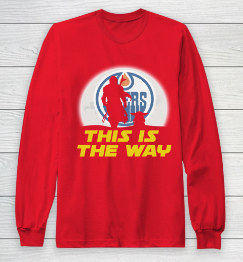 Edmonton Oilers NHL Ice Hockey Star Wars Yoda And Mandalorian This Is The Way Long Sleeve T-Shirt 7