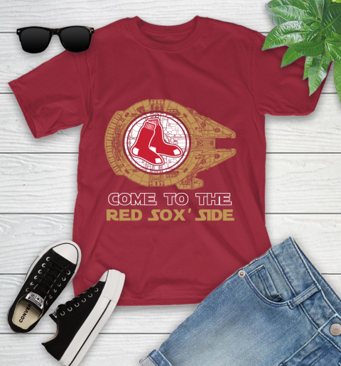 MLB Come To The Boston Red Sox Side Star Wars Baseball Sports Youth T-Shirt 14