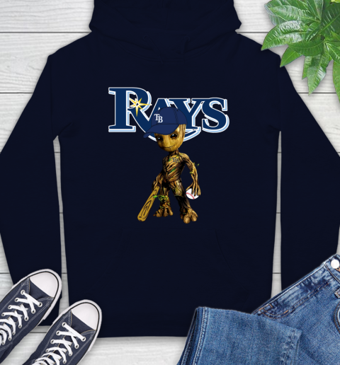 MLB Tampa Bay Rays Groot Guardians Of The Galaxy Baseball Hoodie 4