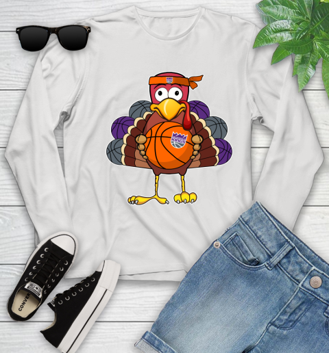 Sacramento Kings Turkey thanksgiving day Youth Long Sleeve