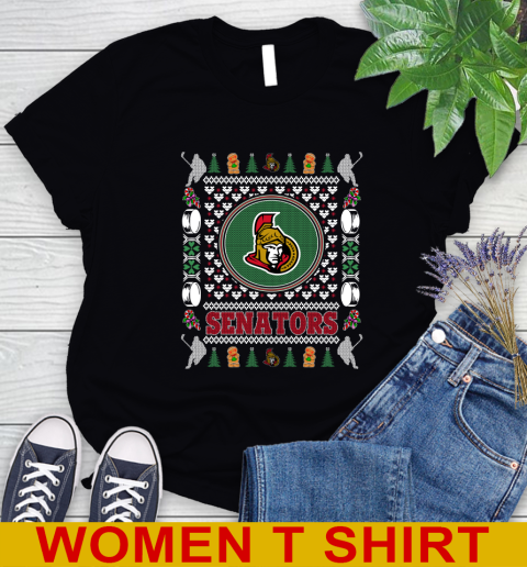 Ottawa Senators Merry Christmas NHL Hockey Loyal Fan Women's T-Shirt